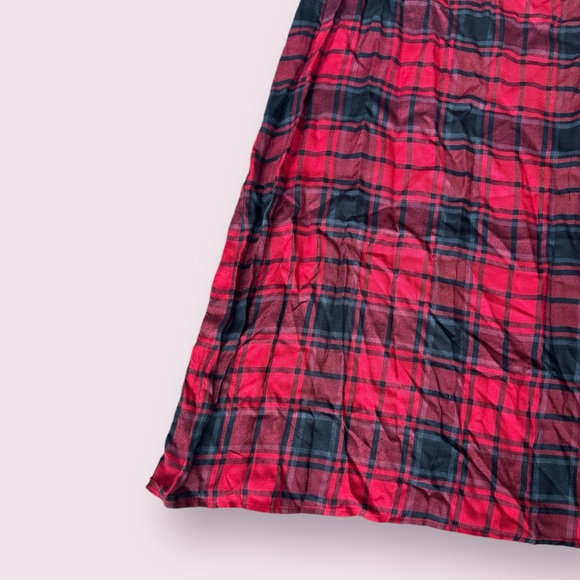 Women’s Dex Red And Black Plaid Spaghetti Strap Dress Size Medium - Picture 2 of 10